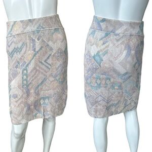 Vintage 90’s Forenza Pale Pastel Lambswool Blend Knee Length Skirt Size Small